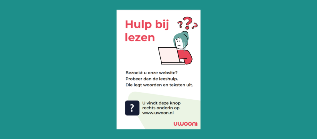 flyer van UWOON met de tekst: